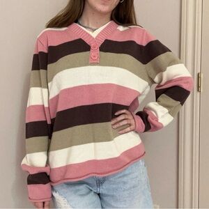 Y2k Striped Sweater